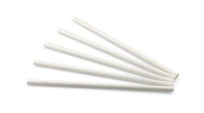 Trinkhalm Papier weiß ø 8 mm / 24cm
