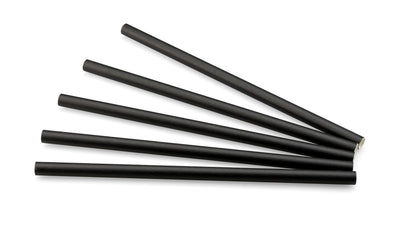 Trinkhalm Papier schwarz ø 10 mm / 24cm