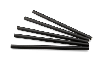 Trinkhalm Papier schwarz ø 12 mm / 24 cm