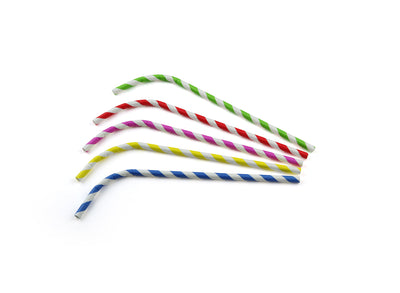 Knickhalm Papier Streifen sortiert ø 6 mm / 24cm