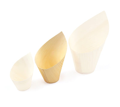Holzschale "oblique" 11cl, ø 36 x H110/50 mm