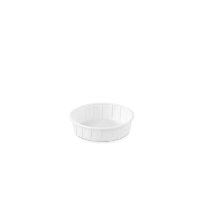 Papierschale rund niedrig weiß 1.0oz / 30ml ø 60 x h15mm