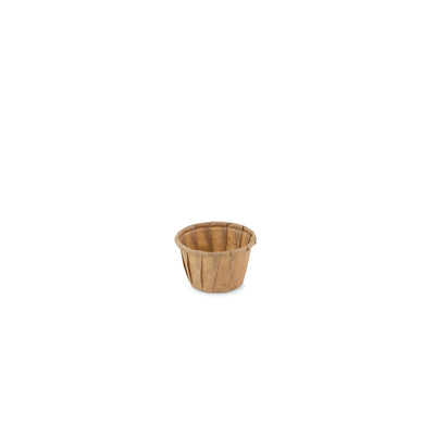 Papierschälchen rund braun 0,5oz / 15ml ø 35,5 x h21mm