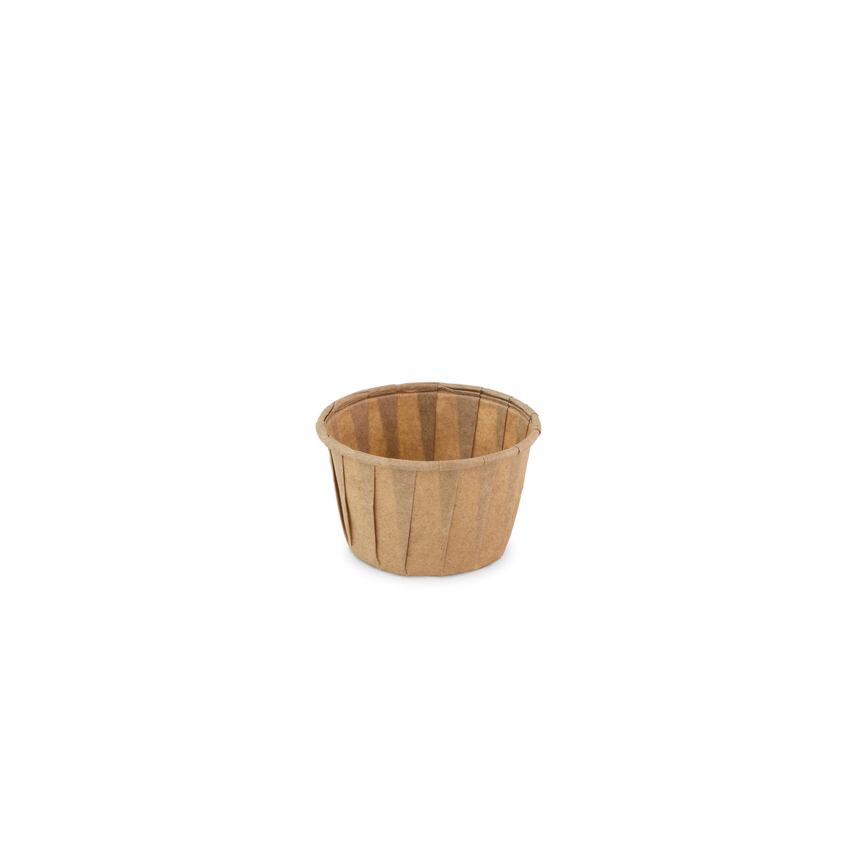 Bakje papier rond bruin 1.25oz / 37ml ø 50 x h31mm