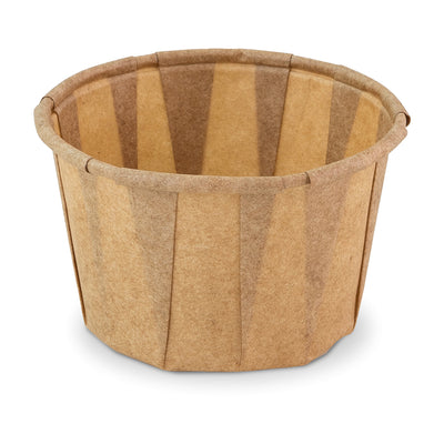 Bakje papier rond bruin 2.0oz / 60ml ø 58 x h36mm