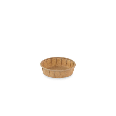 Papierschale rund niedrig braun 1.0oz / 30ml ø 60 x h15mm