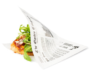Fettundurchlässige Papiertüte News Paper 2 offene Seiten 170 x 170 mm