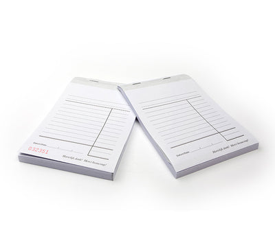 Kassenblock mit Durchschlagpapier, 50 Blatt, unnummeriert, 105 x 148 mm