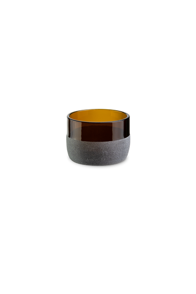 Iwas Glas Bronze mattiert, 12 cl/4 oz, Ø 7,4 x H 5,1 cm