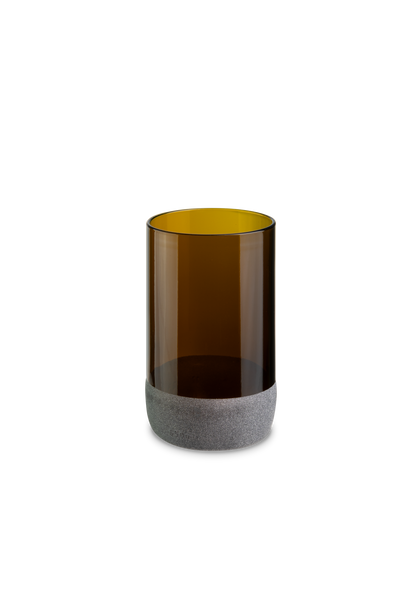 Iwas Glas Bronze mattiert, 35,5cl/12oz ø 7,4 x H12 cm