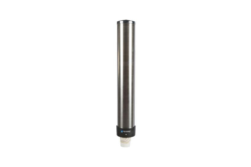 RVS bekerdispenser pull-type voor wandmontage, voor bekers ø56–81 mm
