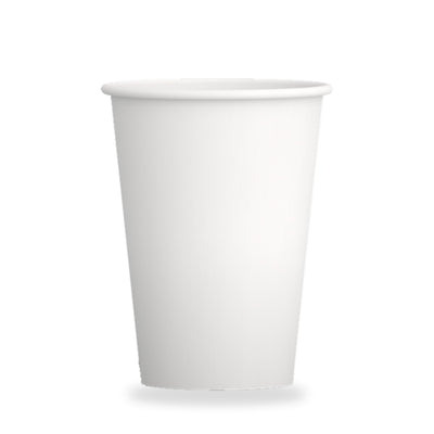 Weißer Pappbecher für Kaffee (unbedruckt)