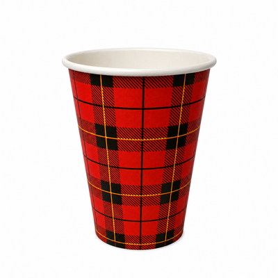 Standardbedruckung Schottenkaro Becher